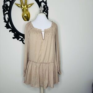 Black Swan Tan Long Sleeve Tunic Dress